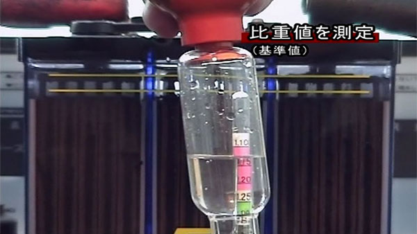 1.比重値を測定（基準値）