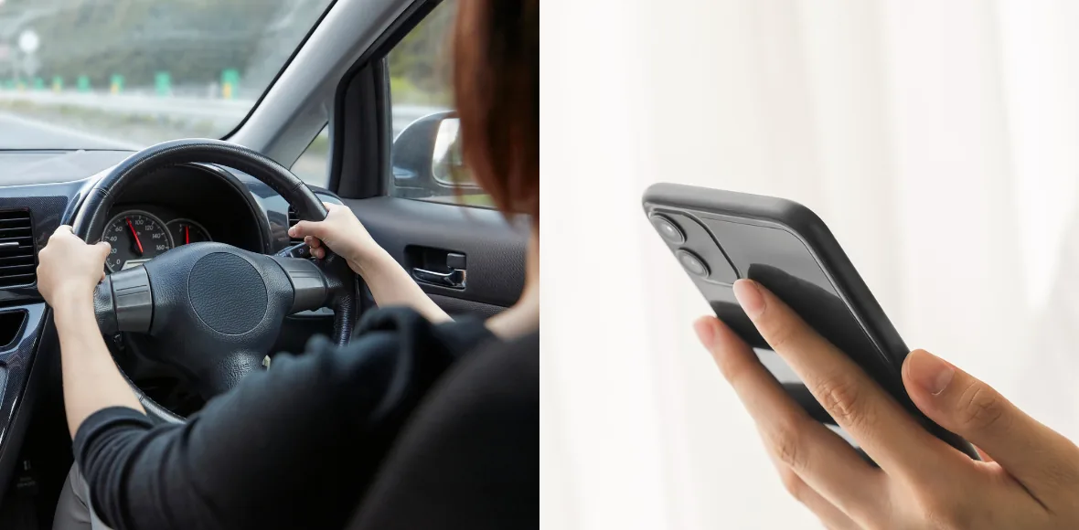 リヴァゲインとイオンウェーヴの使用イメージ（自動車・スマホ）